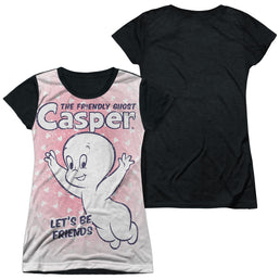 Casper the Friendly Ghost Lets Be Friends - Juniors Black Back T-Shirt Juniors Black Back T-Shirt Casper The Friendly Ghost   