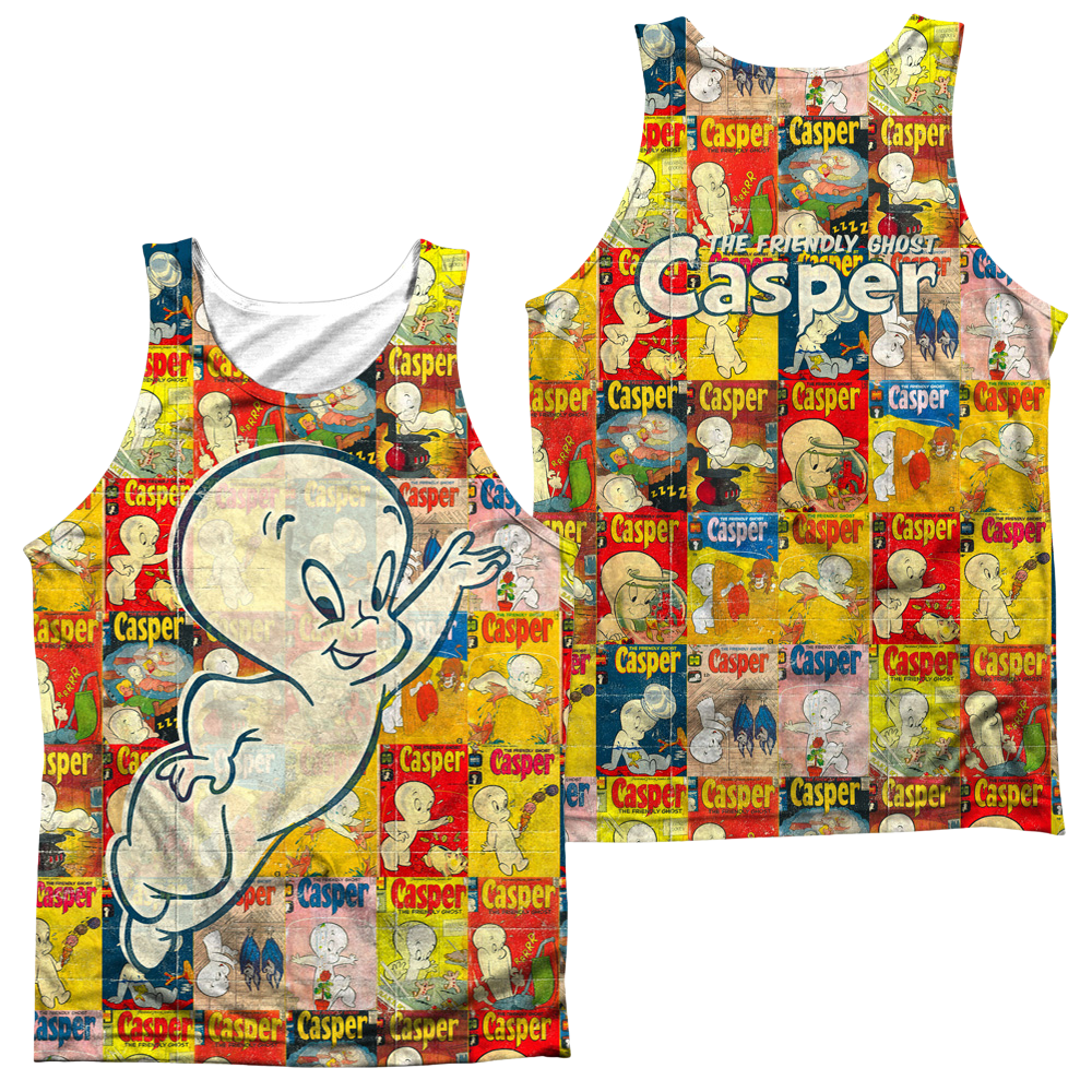 Casper the Friendly Ghost Covered (Front/Back Print) - Men's All Over Print Tank Top Men's All Over Print Tank Casper The Friendly Ghost   