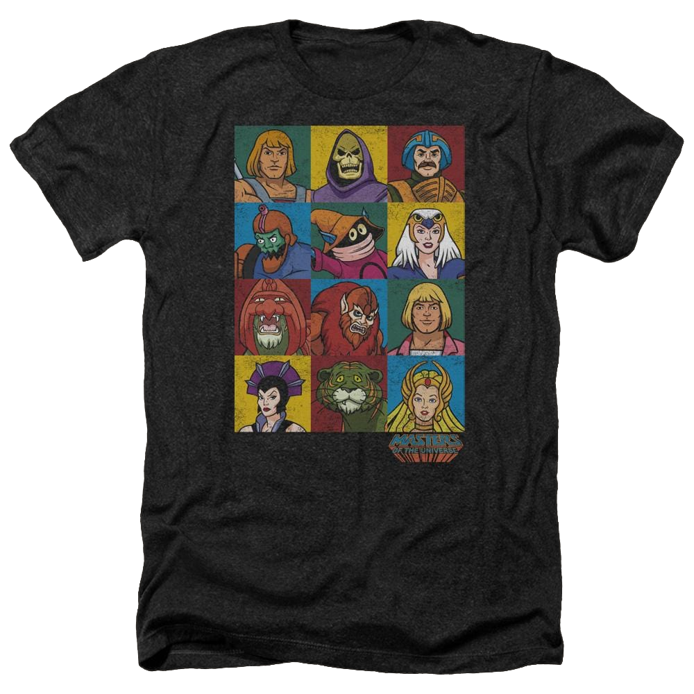 Masters of the Universe Character Heads Men's Heather T-Shirt Men's Heather T-Shirt Masters of the Universe   