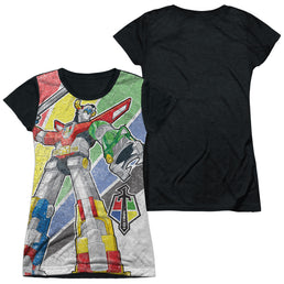 Voltron Mighty Robot - Juniors Black Back T-Shirt Juniors Black Back T-Shirt Voltron   