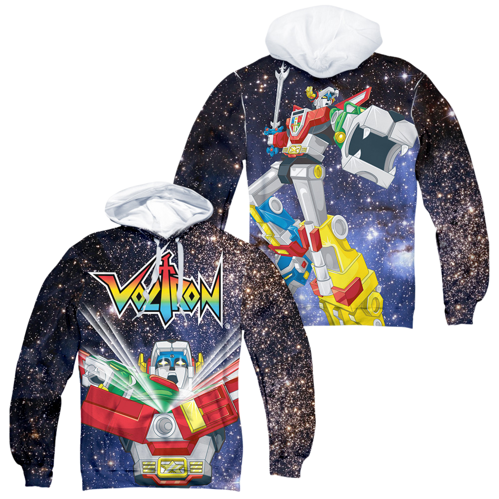 Voltron Space Defender (Front/Back Print) - All-Over Print Pullover Hoodie All-Over Print Pullover Hoodie Voltron   