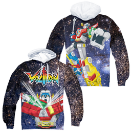 Voltron Space Defender (Front/Back Print) - All-Over Print Pullover Hoodie All-Over Print Pullover Hoodie Voltron   