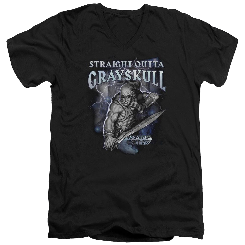 Masters of the Universe Straight Outta Grayskull Men's V-Neck T-Shirt Men's V-Neck T-Shirt Masters of the Universe   