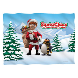Santa Claus is Comin' to Town Kris And Topper (Front/Back Print) - Pillow Case Pillow Cases Santa Claus is Comin' to Town   