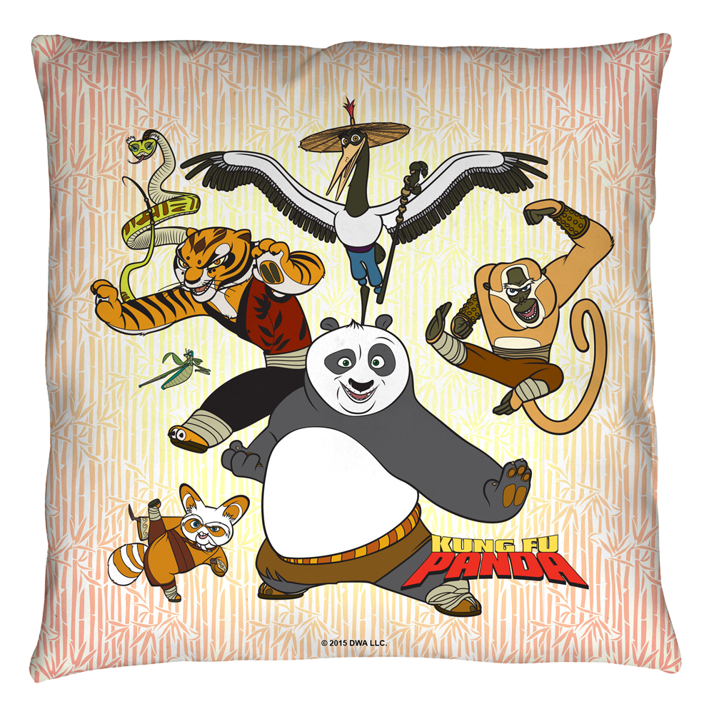 Kung Fu Panda - Kung Fu Group Throw Pillow Throw Pillows Kung-Fu Panda   