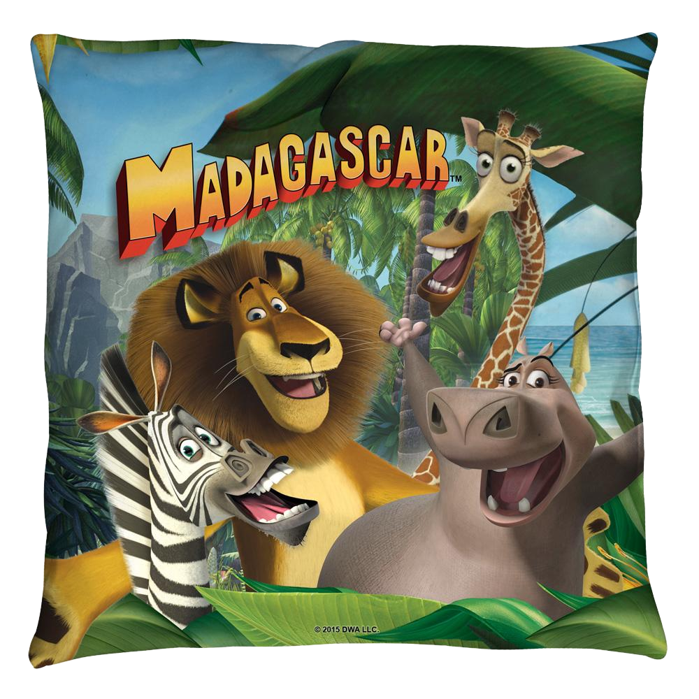 Madagascar - Jungle Time Throw Pillow Throw Pillows Madagascar   