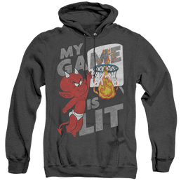 Hot Stuff Game Is Lit - Heather Pullover Hoodie Heather Pullover Hoodie Hot Stuff   
