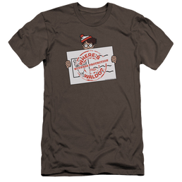 Where's Waldo Witness Protection - Men's Premium Slim Fit T-Shirt Men's Premium Slim Fit T-Shirt Where's Waldo   