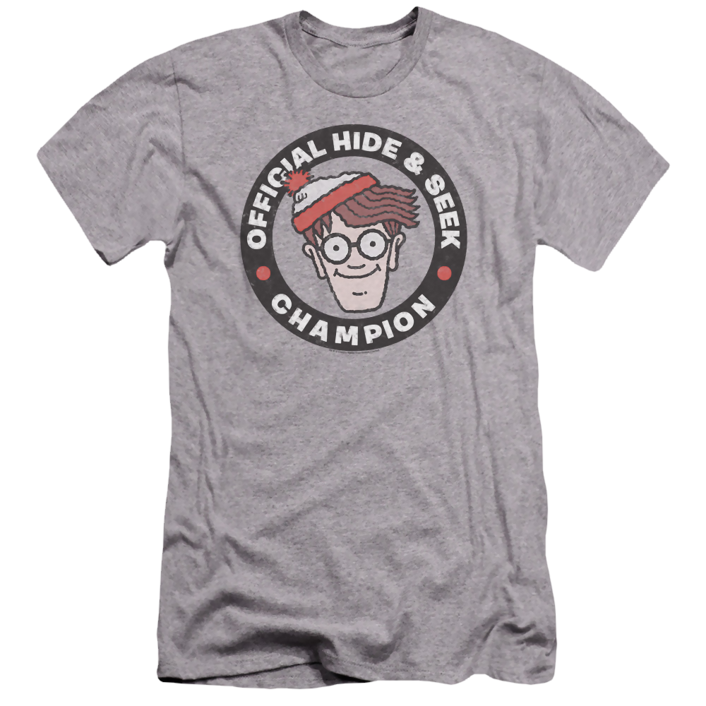 Where's Waldo Champion - Men's Premium Slim Fit T-Shirt Men's Premium Slim Fit T-Shirt Where's Waldo   