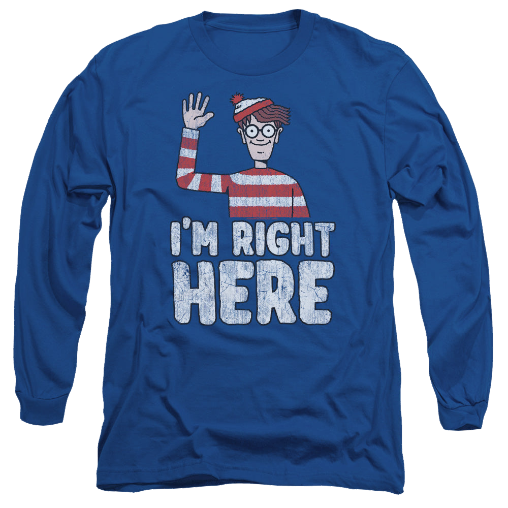 Where's Waldo Im Right Here - Men's Long Sleeve T-Shirt Men's Long Sleeve T-Shirt Where's Waldo   