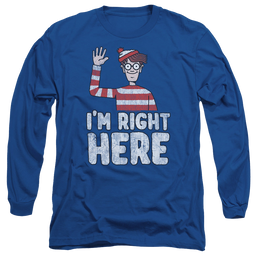 Where's Waldo Im Right Here - Men's Long Sleeve T-Shirt Men's Long Sleeve T-Shirt Where's Waldo   