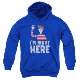 Where's Waldo Im Right Here - Youth Hoodie Youth Hoodie (Ages 8-12) Where's Waldo   