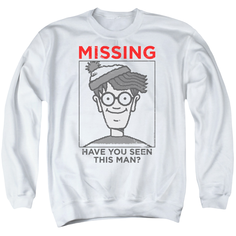 Where's Waldo Missing - Men's Crewneck Sweatshirt Men's Crewneck Sweatshirt Where's Waldo   