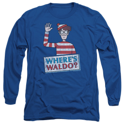 Where's Waldo Waldo Wave - Men's Long Sleeve T-Shirt Men's Long Sleeve T-Shirt Where's Waldo   