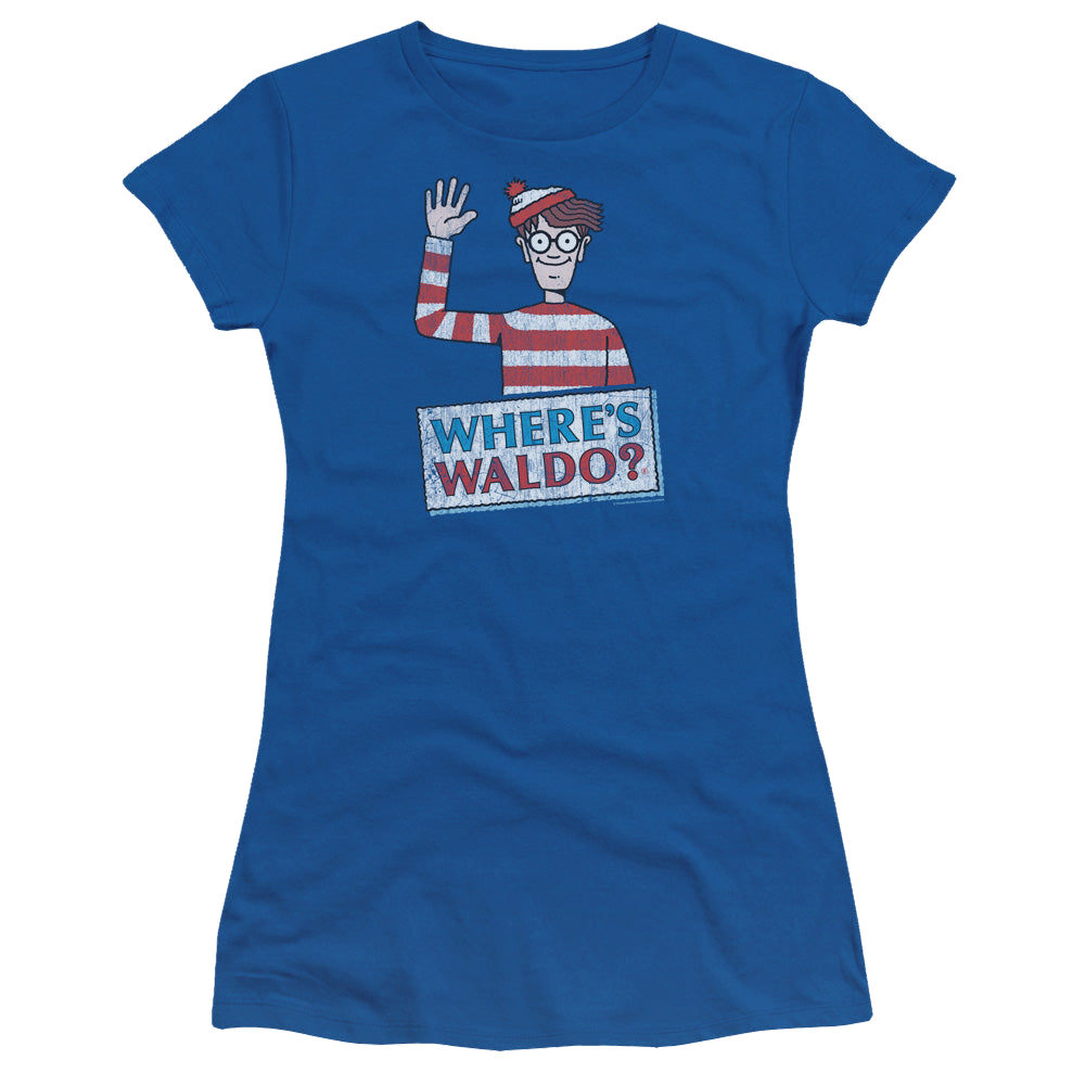 Where's Waldo Waldo Wave - Juniors T-Shirt Juniors T-Shirt Where's Waldo   