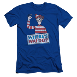 Where's Waldo Waldo Wave - Men's Slim Fit T-Shirt Men's Slim Fit T-Shirt Where's Waldo   
