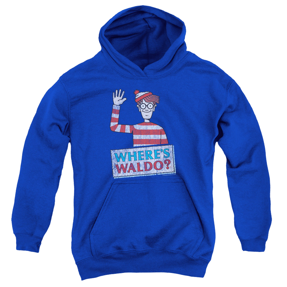 Where's Waldo Waldo Wave - Youth Hoodie Youth Hoodie (Ages 8-12) Where's Waldo   