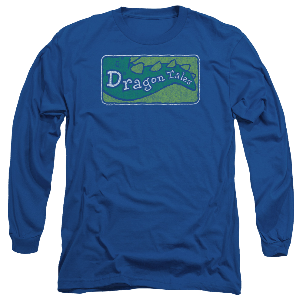 Dragon Tales Logo Distressed - Men's Long Sleeve T-Shirt Men's Long Sleeve T-Shirt Dragon Tales   