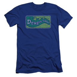 Dragon Tales Logo Distressed - Men's Premium Slim Fit T-Shirt Men's Premium Slim Fit T-Shirt Dragon Tales   