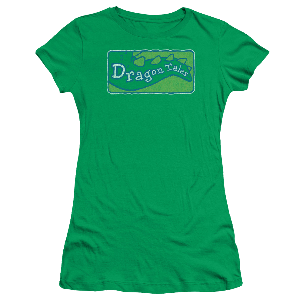Dragon Tales Logo Distressed - Juniors T-Shirt Juniors T-Shirt Dragon Tales   