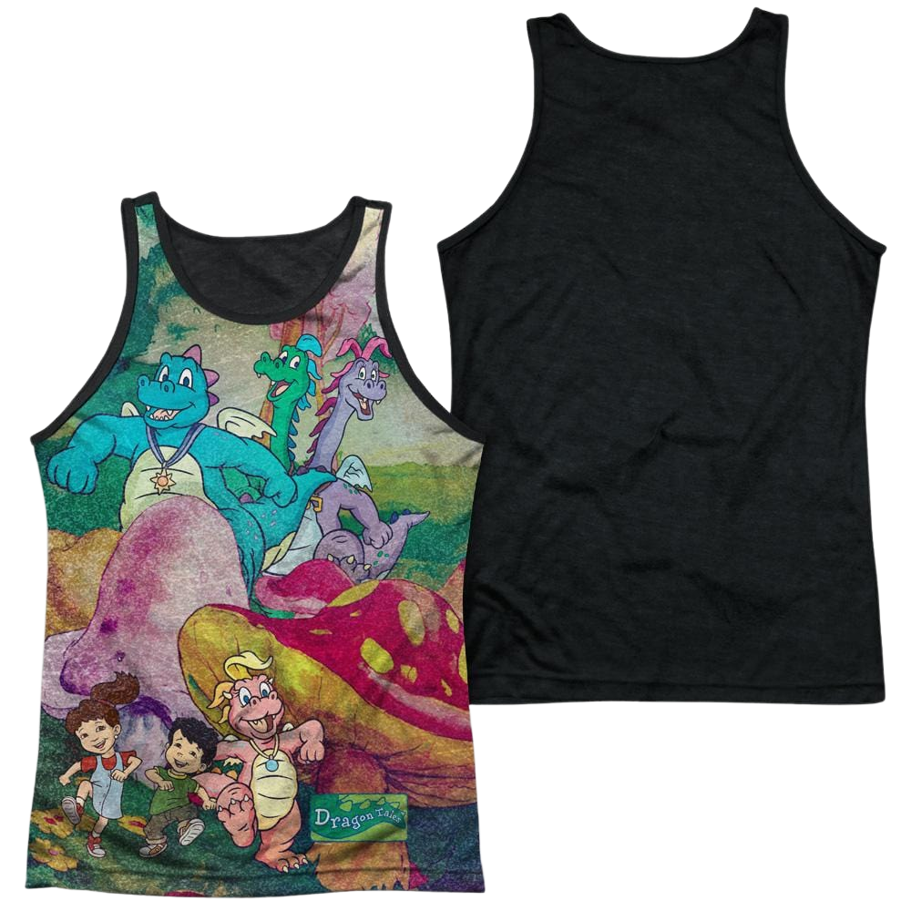 Dragon Tales Mushroom Meadow Men's Black Back Tank Men's Black Back Tank Dragon Tales   