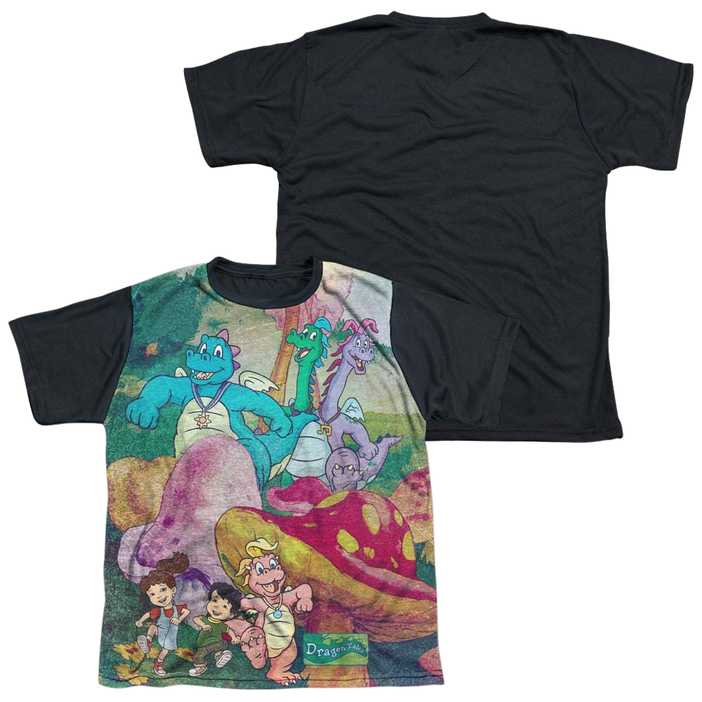 Dragon Tales Mushroom Meadow - Youth Black Back T-Shirt (Ages 8-12) Youth Black Back T-Shirt (Ages 8-12) Dragon Tales   