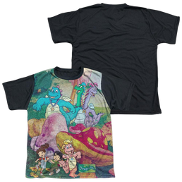 Dragon Tales Mushroom Meadow - Youth Black Back T-Shirt (Ages 8-12) Youth Black Back T-Shirt (Ages 8-12) Dragon Tales   