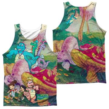 Dragon Tales Mushroom Meadow men's all-over print tank
