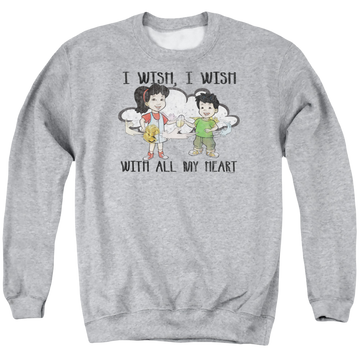 Dragon Tales I Wish With All My Heart - Men's Crewneck Sweatshirt Men's Crewneck Sweatshirt Dragon Tales   