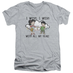 Dragon Tales I Wish With All My Heart - Men's V-Neck T-Shirt Men's V-Neck T-Shirt Dragon Tales   