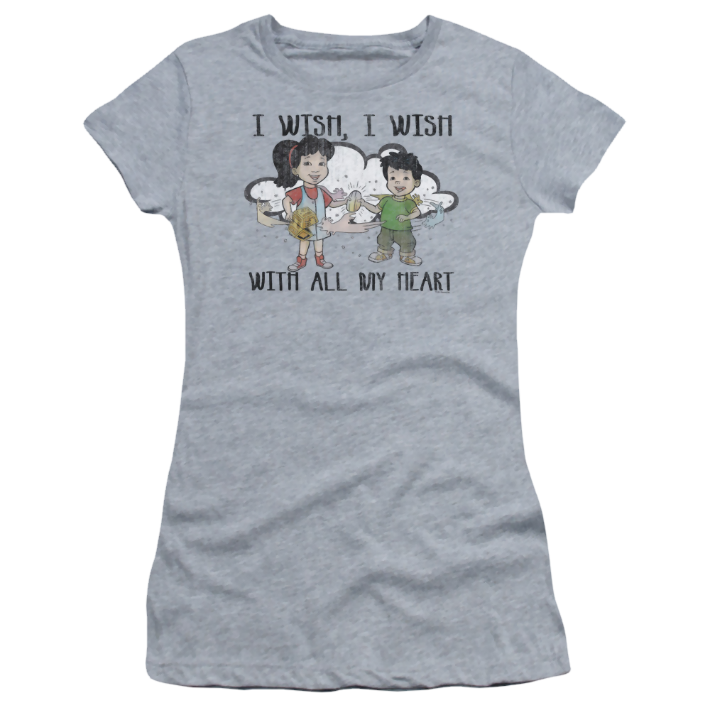 Dragon Tales I Wish With All My Heart - Juniors T-Shirt Juniors T-Shirt Dragon Tales   
