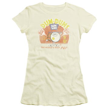 Cream juniors t-shirt with Dum Dums Best Pop graphic