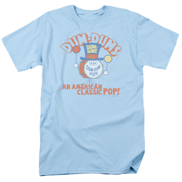 Light blue men's regular fit t-shirt with Dum Dums Dum-Dums Classic Pop graphic