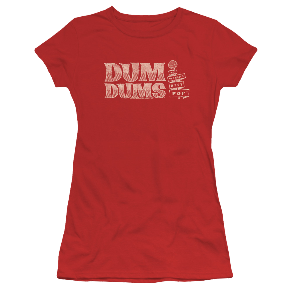 Dum Dums Worlds Best - Juniors T-Shirt Juniors T-Shirt Dum Dums   