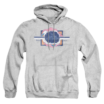 Athletic heather pullover hoodie with Electric Company Since 1971 graphic