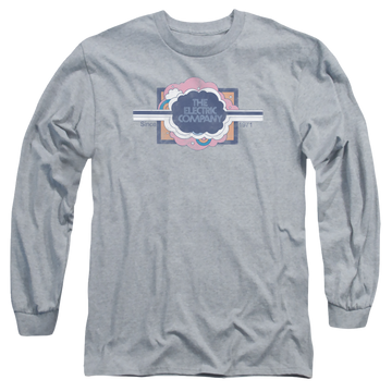 Athletic heather men's long sleeve t-shirt with Electric Company Since 1971 graphic