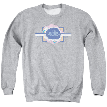 Athletic heather men's crewneck sweatshirt with Electric Company Since 1971 graphic