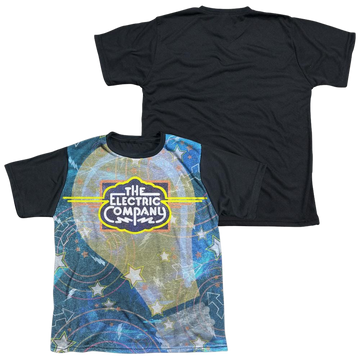 Electric Company Electrifying youth black back t-shirt for ages 8 to 12