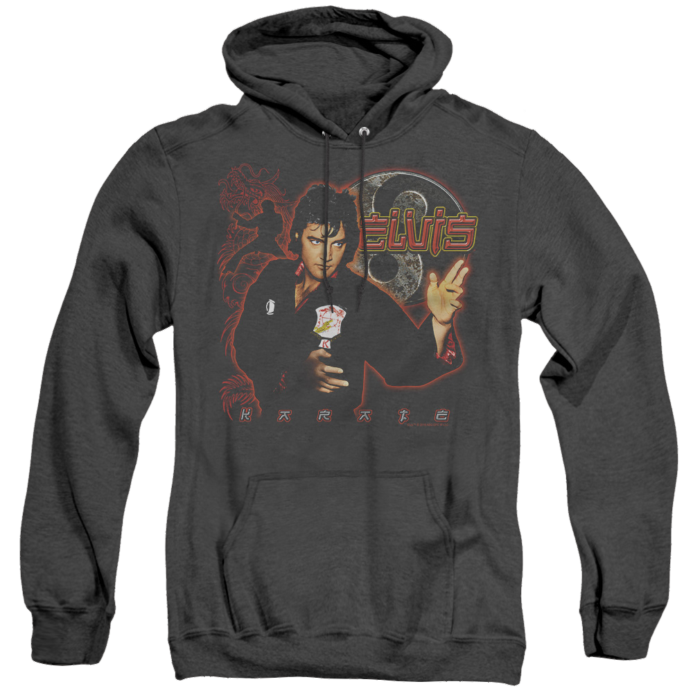 Elvis Presley Karate - Heather Pullover Hoodie Heather Pullover Hoodie Elvis Presley   