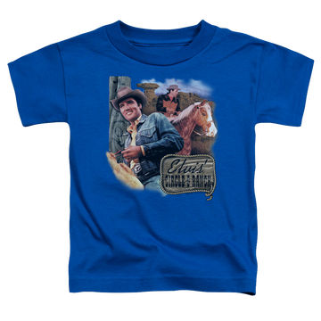 Royal kid's t-shirt for ages 4 to 7 with Elvis Presley Ranch graphic