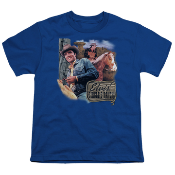 Royal youth t-shirt for ages 8 to 12 with Elvis Presley Ranch graphic