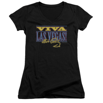Elvis Presley Viva Las Vegas - Juniors V-Neck T-Shirt Juniors V-Neck T-Shirt Elvis Presley   