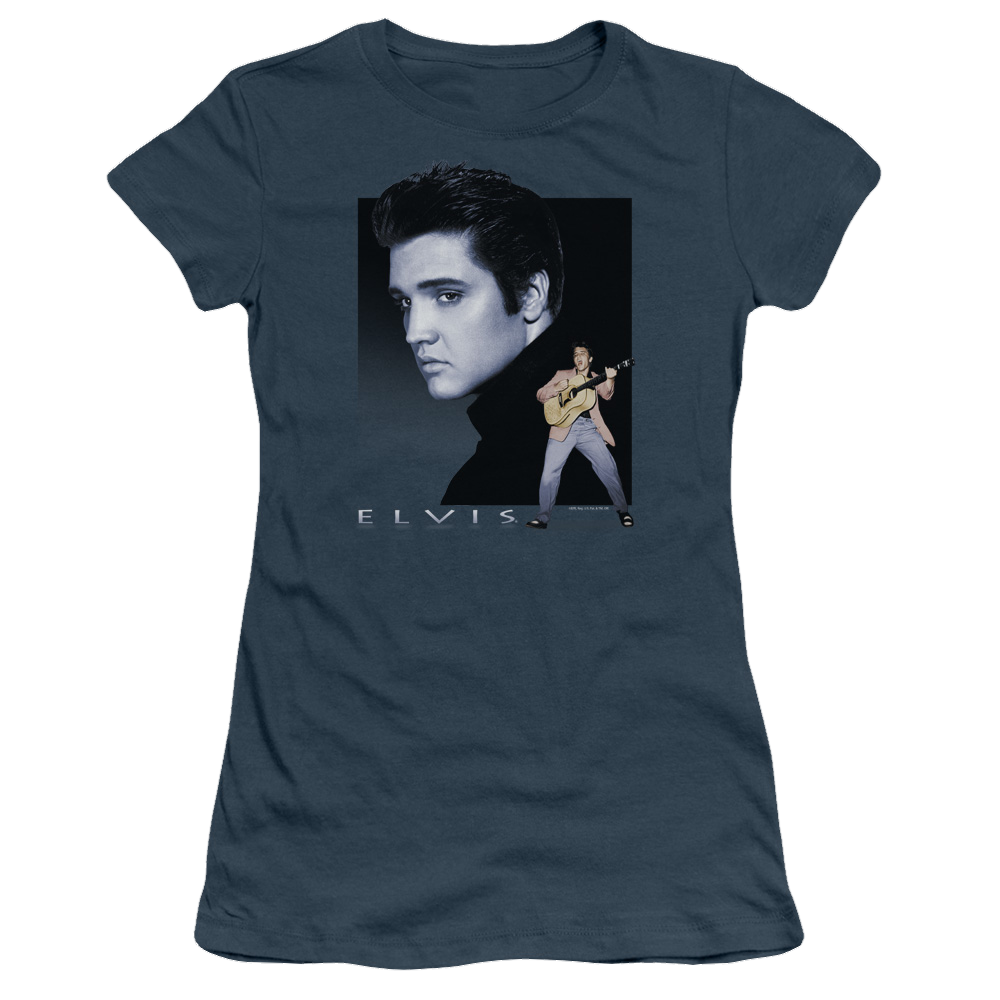 Elvis Presley Blue Rocker - Juniors T-Shirt Juniors T-Shirt Elvis Presley   