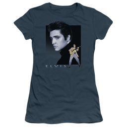 Elvis Presley Blue Rocker - Juniors T-Shirt Juniors T-Shirt Elvis Presley   