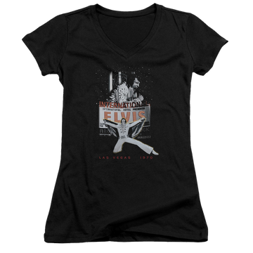 Elvis Presley Las Vegas - Juniors V-Neck T-Shirt Juniors V-Neck T-Shirt Elvis Presley   