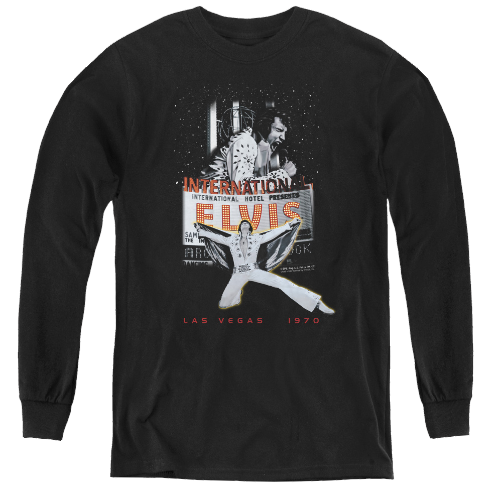 Elvis Presley Las Vegas - Youth Long Sleeve T-Shirt Youth Long Sleeve T-Shirt Elvis Presley   