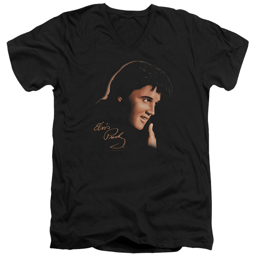 Elvis Presley Warm Portrait - Men's V-Neck T-Shirt Men's V-Neck T-Shirt Elvis Presley   