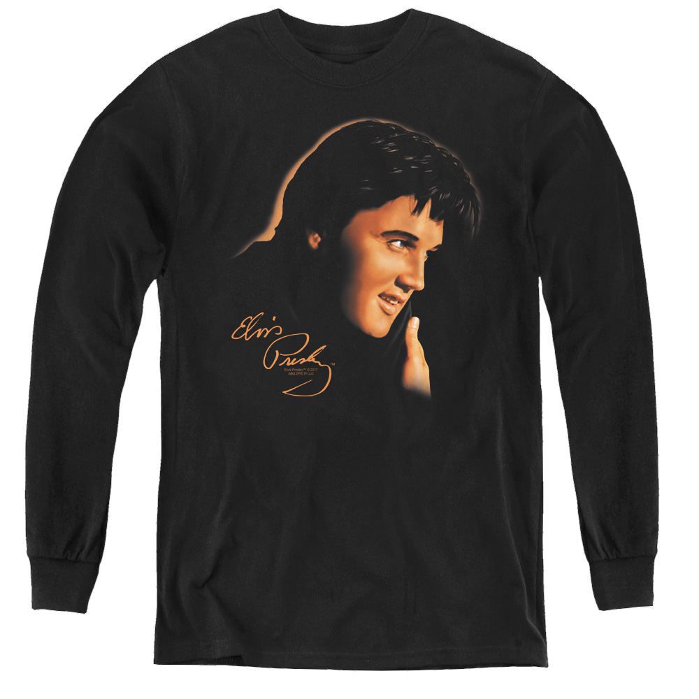 Elvis Presley Warm Portrait - Youth Long Sleeve T-Shirt Youth Long Sleeve T-Shirt Elvis Presley   