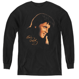 Elvis Presley Warm Portrait - Youth Long Sleeve T-Shirt Youth Long Sleeve T-Shirt Elvis Presley   