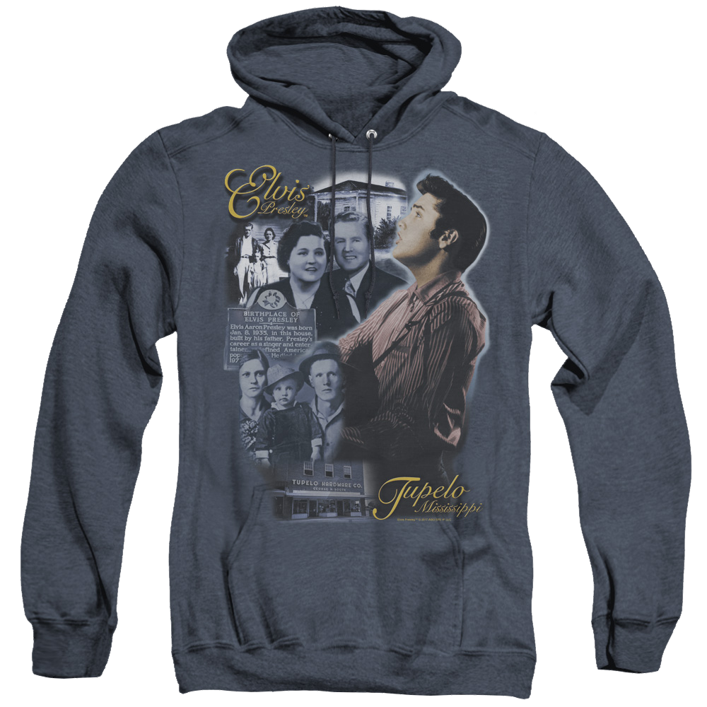 Elvis Presley Tupelo - Heather Pullover Hoodie Heather Pullover Hoodie Elvis Presley   